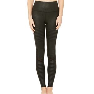 Alo yoga moto performance leather legging small